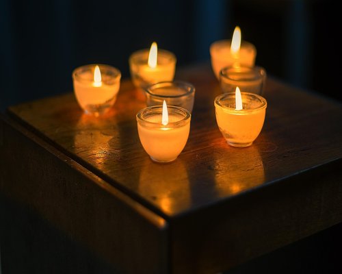 Quiet home atmosphere after work with dim lighting